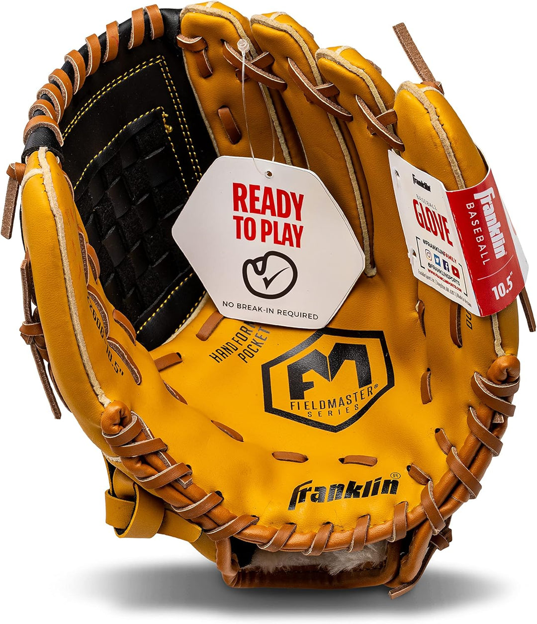 Franklin Sports Field Master Series Baseball Handschuhe Werfer, für Rechtshänder 10.5", Werfer, für