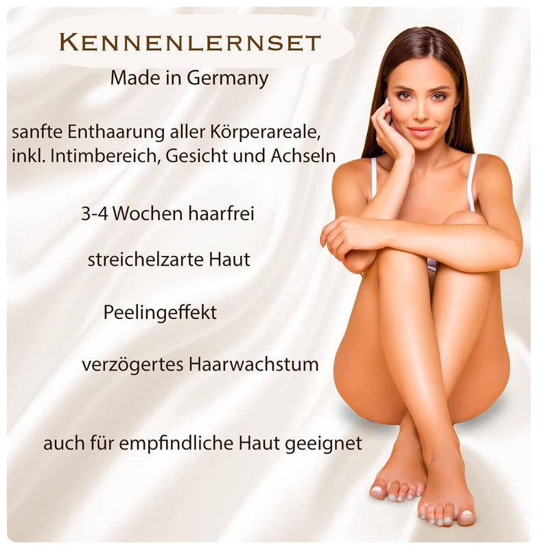 Zuckerpaste Sugaring Beauty Sugar Kennenlern Set + 100 Vliesstreifen GRATIS - zur Haarentfernung - A