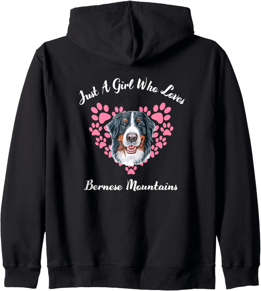 Just A Girl Who Loves Bernese Mountains Hunde Süsser Welpe Kapuzenjacke