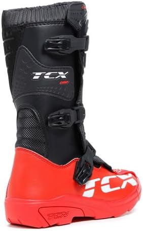 TCX Herren Motorcycle Boot, Schwarz Rot