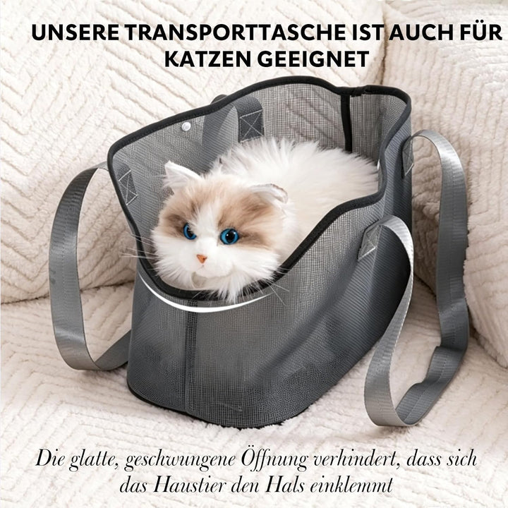 Hundetragetasche Sommer Tragtasche Mesh Atmungsaktiv Transporttasche Hunde Katze Hundtasche mit Schu