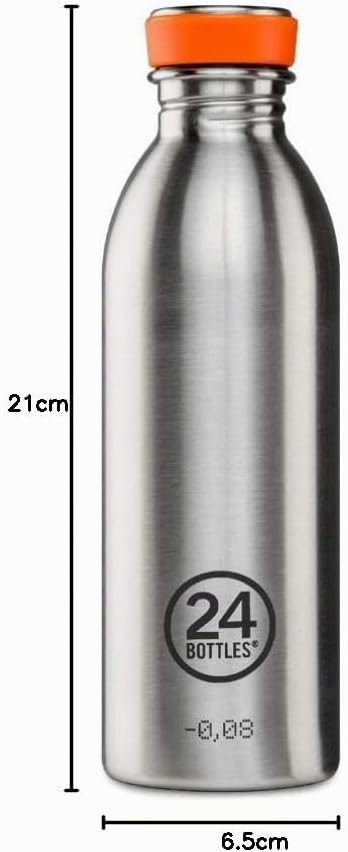 24BOTTLES Urban - Trinkflasche Brushed Steel 500 ml, Brushed Steel 500 ml
