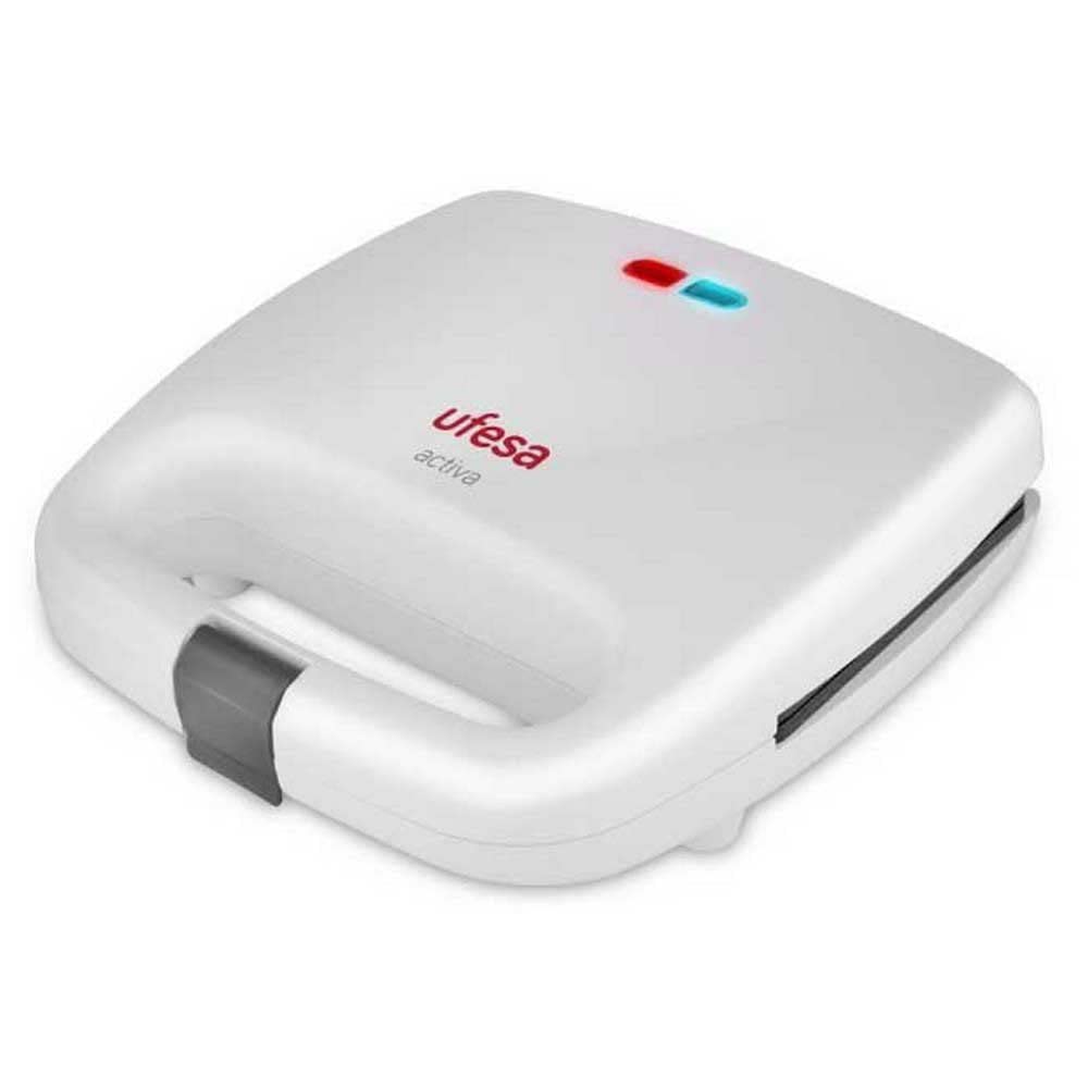 Ufesa SW7855 - Sandwichtoaster, 750 W, für 2 Sandwiches, antihaftbeschichtete Grillplatten, Betriebs