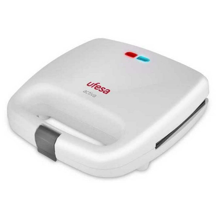Ufesa SW7855 - Sandwichtoaster, 750 W, für 2 Sandwiches, antihaftbeschichtete Grillplatten, Betriebs