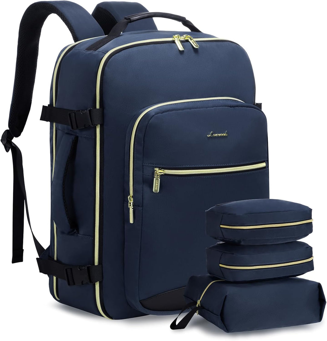 LOVEVOOK Handgepäck Rucksack Flugzeug, 40L Gross Reiserucksack Damen Kofferrucksack, Wasserdicht Rei