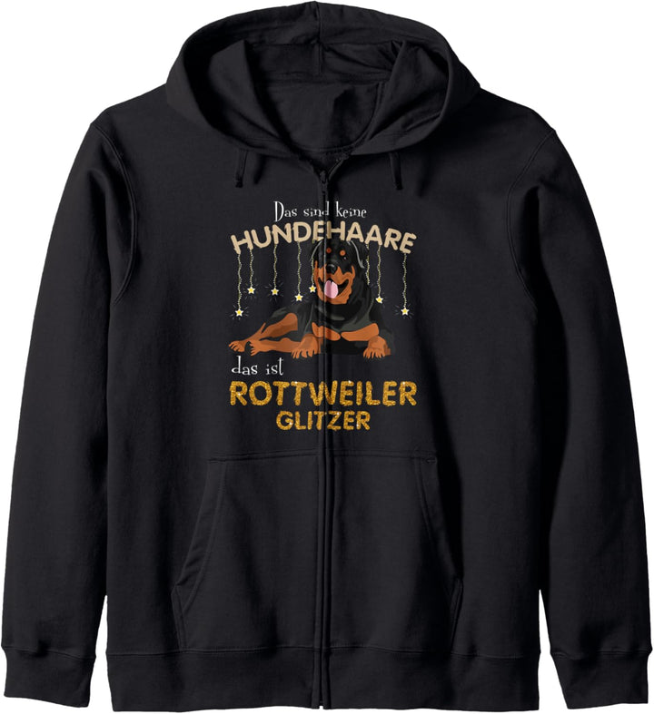 Das sind keine Hundehaare das ist Rottweiler Glitz Kapuzenjacke