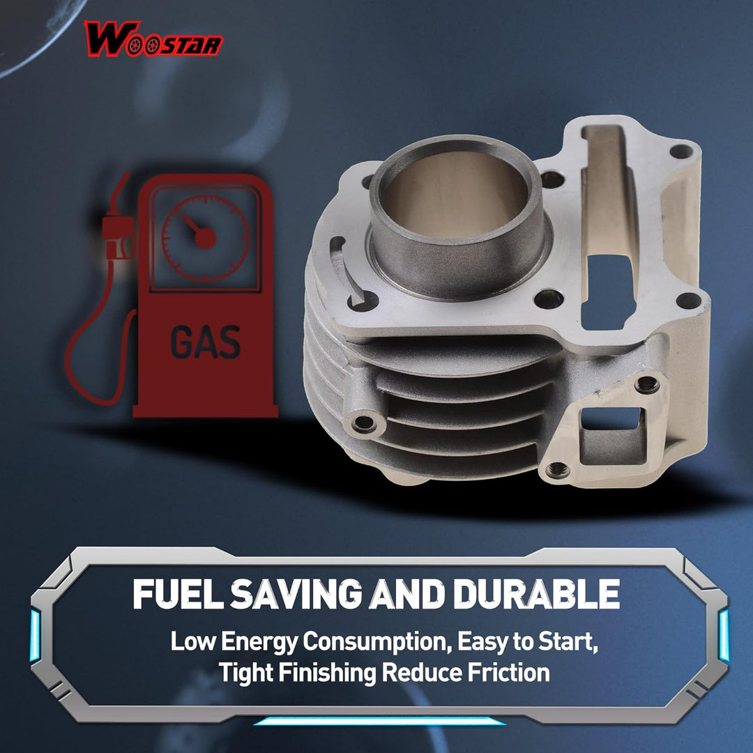 WOOSTAR 39mm Zylinder Ersatz für 4 Takt GY6 49ccm 50ccm 139QMA 139QMB Motor ATV 4 Wheeler Quad Rolle
