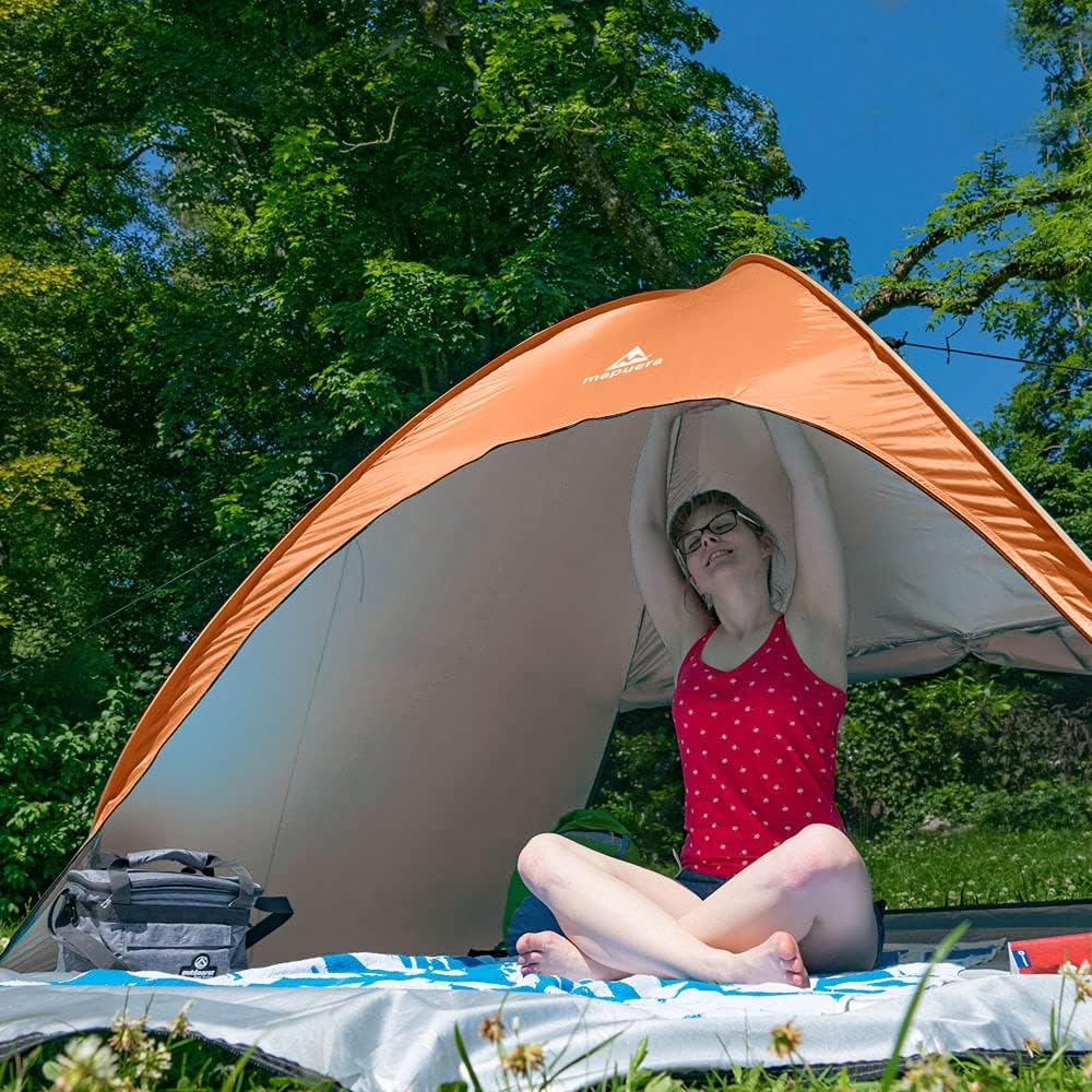 Cabana Rapida - grosse XXL Pop up Strandmuschel zum Verschliessen - UV 50+ Sonnenschutz, für 2-4 Per