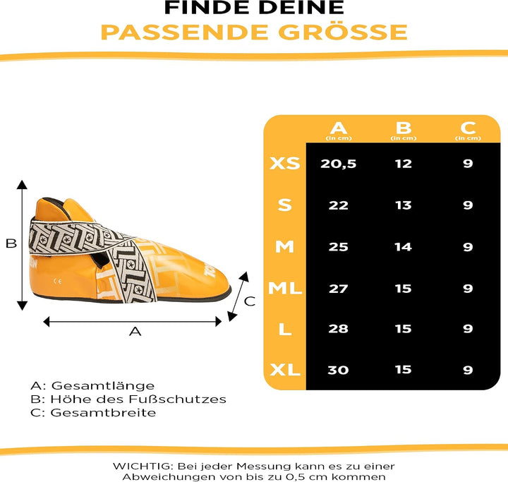 TOP TEN Fussschutz „Superlight Prism“ Gelb S, Gelb S