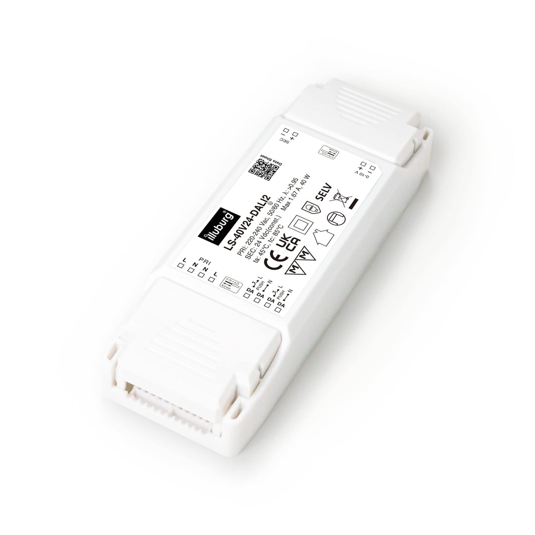 illuburg LED Trafo 24V 40W Dimmbar DALI Push 0-10V Flickerfree LED Netzteil Treiber Driver Power Sup