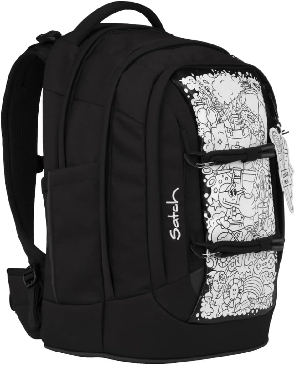 Satch Pack Set Schulrucksack-Set, 2-teilig ab 5. Klasse ergonomisch 30L Stauraum mit Schlamperbox un