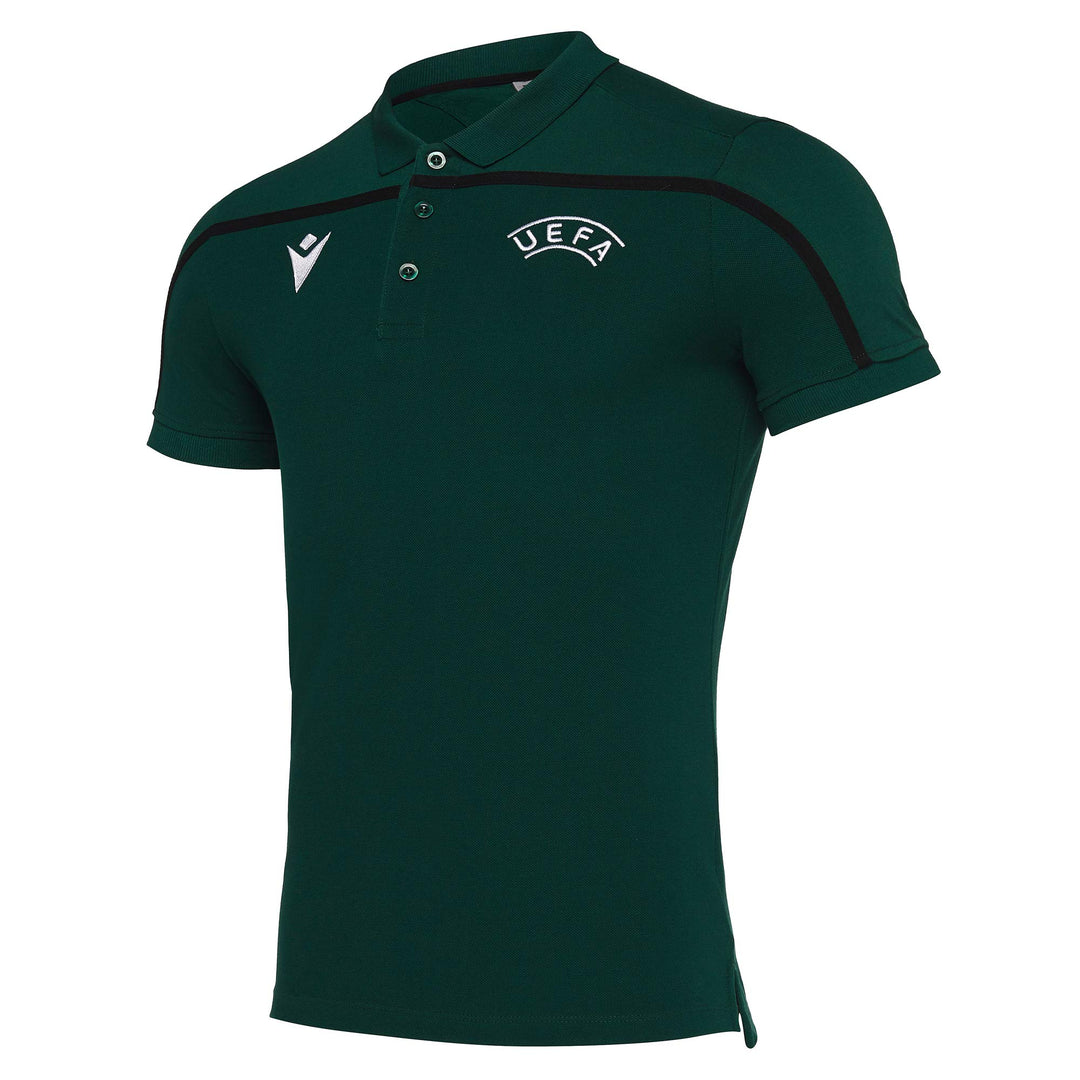 Macron Fussball Polo UEFA Referee 19 Schiedsrichter Shirt Herren dunkelgrün Grün S, Grün S