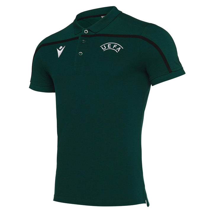 Macron Fussball Polo UEFA Referee 19 Schiedsrichter Shirt Herren dunkelgrün Grün S, Grün S