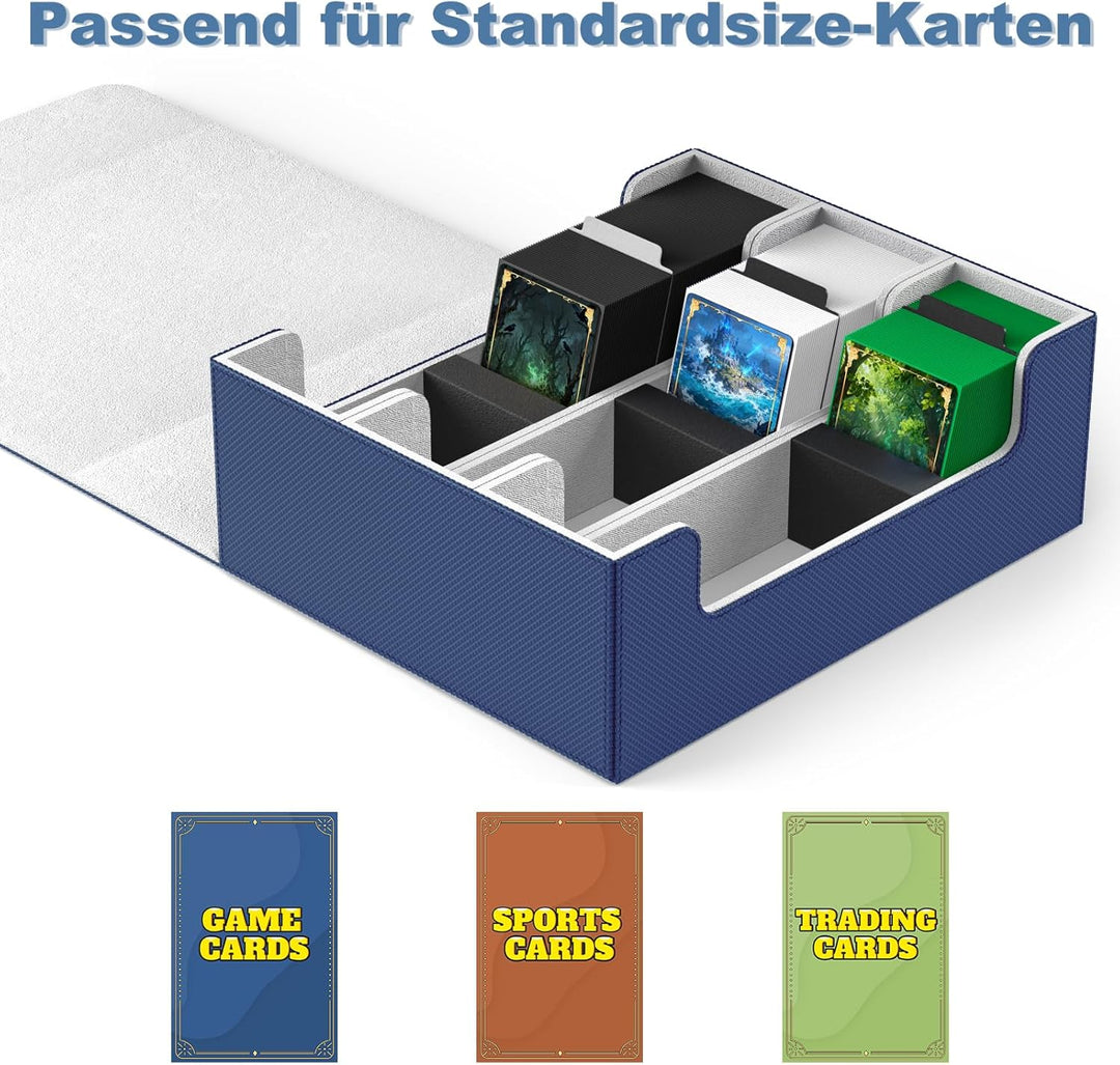Mlikero Sammelkarten-Aufbewahrungsbox für 1800+ Karten, Magnetische Deck-Box passend für MTG und Spo