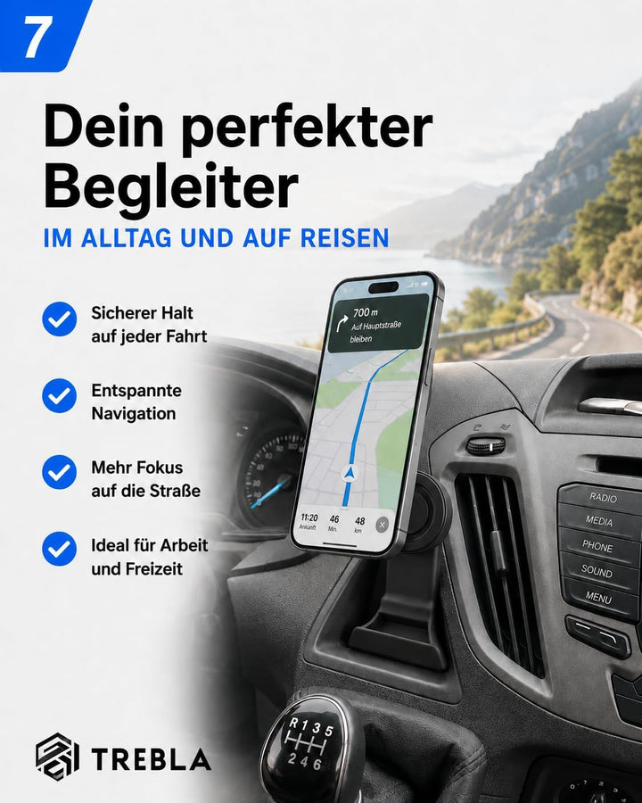 Generisch Handyhalterung kompatibel mit iPhone 15 14 13 12 – für Ford Transit & Transit Custom 2012-