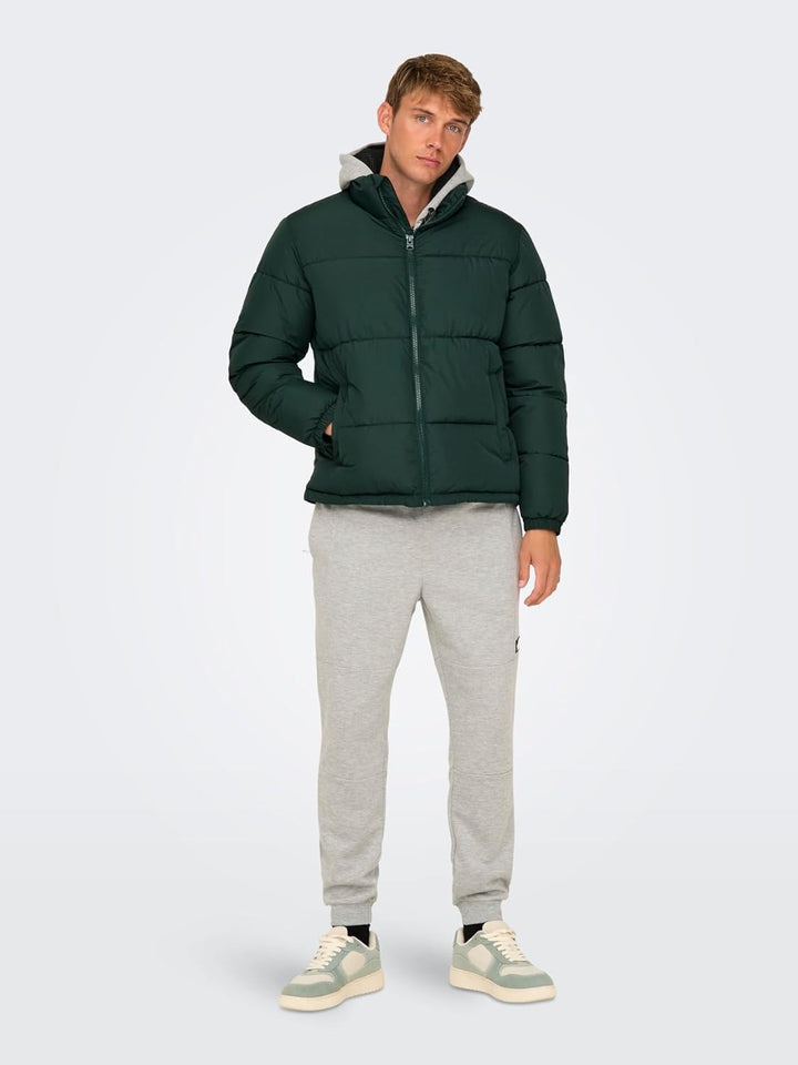 Only & Sons Male Daunenjacke ONSMELVIN Daunenjacke XL Darkest Spruce, XL Darkest Spruce