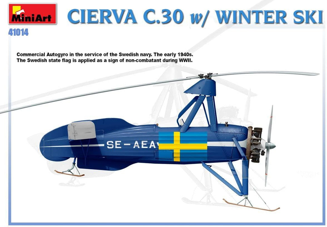 Mini Art 550041014 Militär MiniArt 41014 1:35 Cierva C.30 m. Ski-originalgetreue Nachbildung, Modell