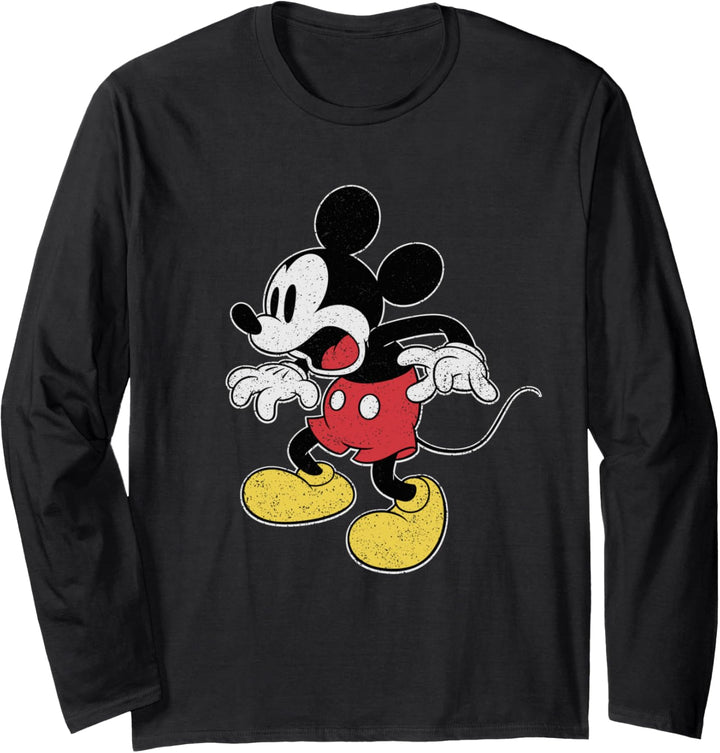 Disney Mickey Mouse Surprised Langarmshirt