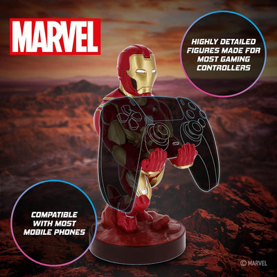 Cable Guys - Marvel Avengers Iron Man Gaming Accessories Holder & Phone Holder for Most Controller (