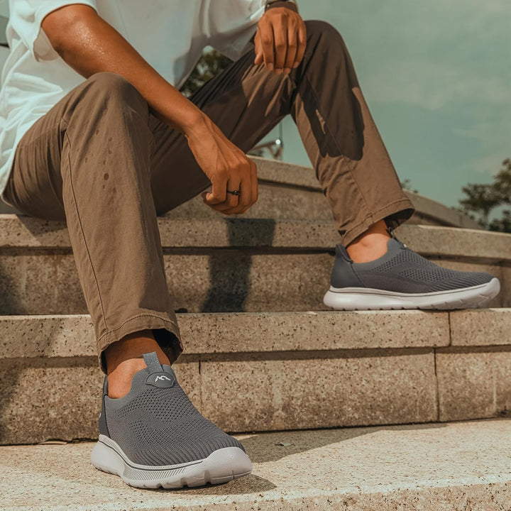 Sneaker Herren Ohne Schnuersenkel Slip-on Schuhe Mesh Atmungsaktiv Leicht Laufschuhe Sportschuhe Beq