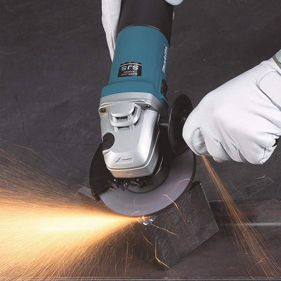 Makita 9565CR Winkelschleifer 125 mm, 1.400 W, Schwarz, Cyan, Silber mit Konstantelektronik, mit Kon