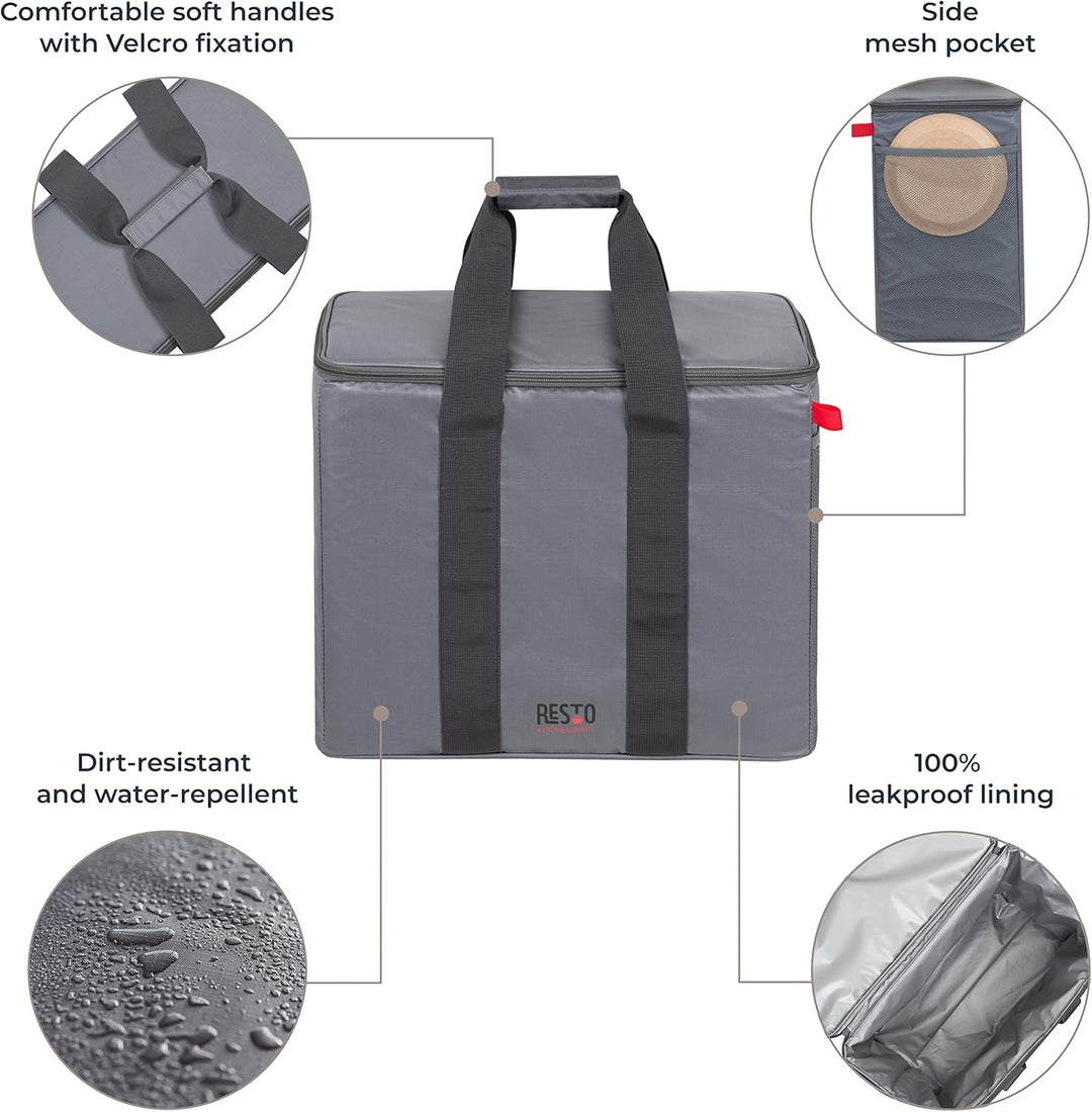 RESTO Bequeme Faltbare Kühltasche 5,5 L, 11L, 23L, 30L – Lunchbox für Damen & Herren, Getränke & Spe
