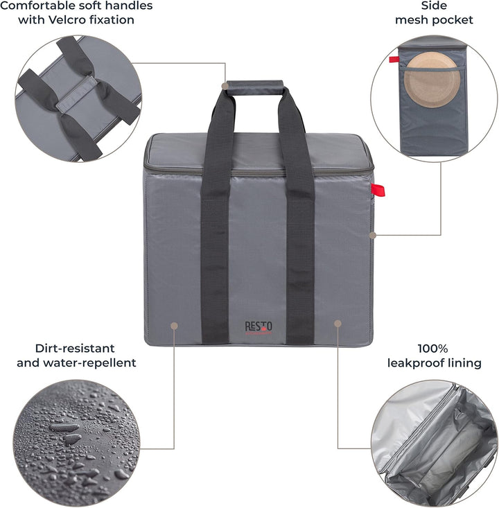 RESTO Bequeme Faltbare Kühltasche 5,5 L, 11L, 23L, 30L – Lunchbox für Damen & Herren, Getränke & Spe