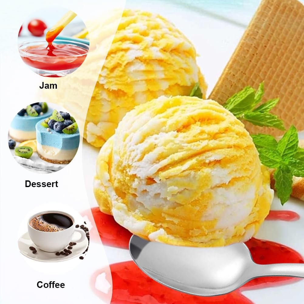 Kaffeelöffel und Kuchengabeln Set 24 Stück, Kleine Löffel und Gabeln Set, Kaffeebesteck Edelstahl fü