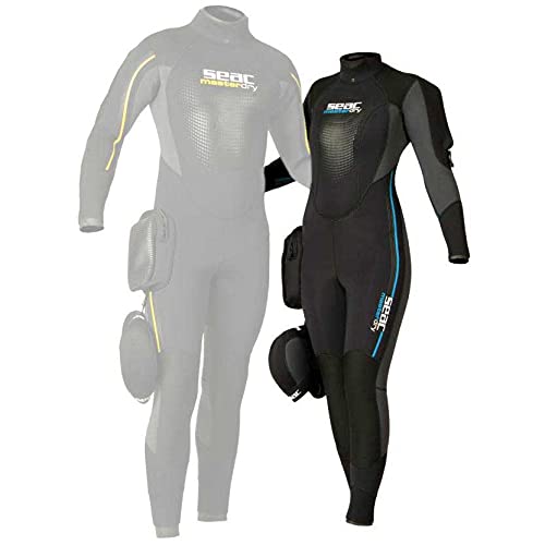 SEAC Masterdry Neoprenanzug für Damen, 7 mm XS Schwarz, XS Schwarz