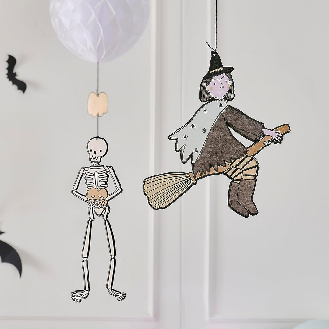 Ginger Ray Halloween-Hängepapier-Waben-Partydekorationen mit Figuren, 5 Stück, Waben
