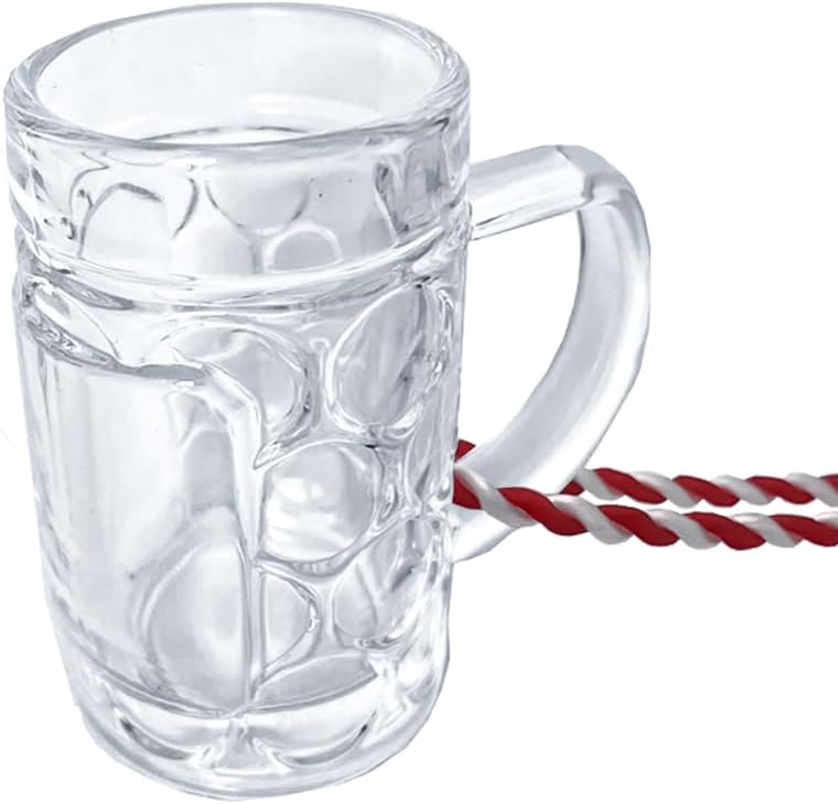 Carlso 24x Mini Bierkrug, Massglass, Seidel, Oktoberfest, Bayern Schnapsglas 4cl (12x rw/12x bw) 12