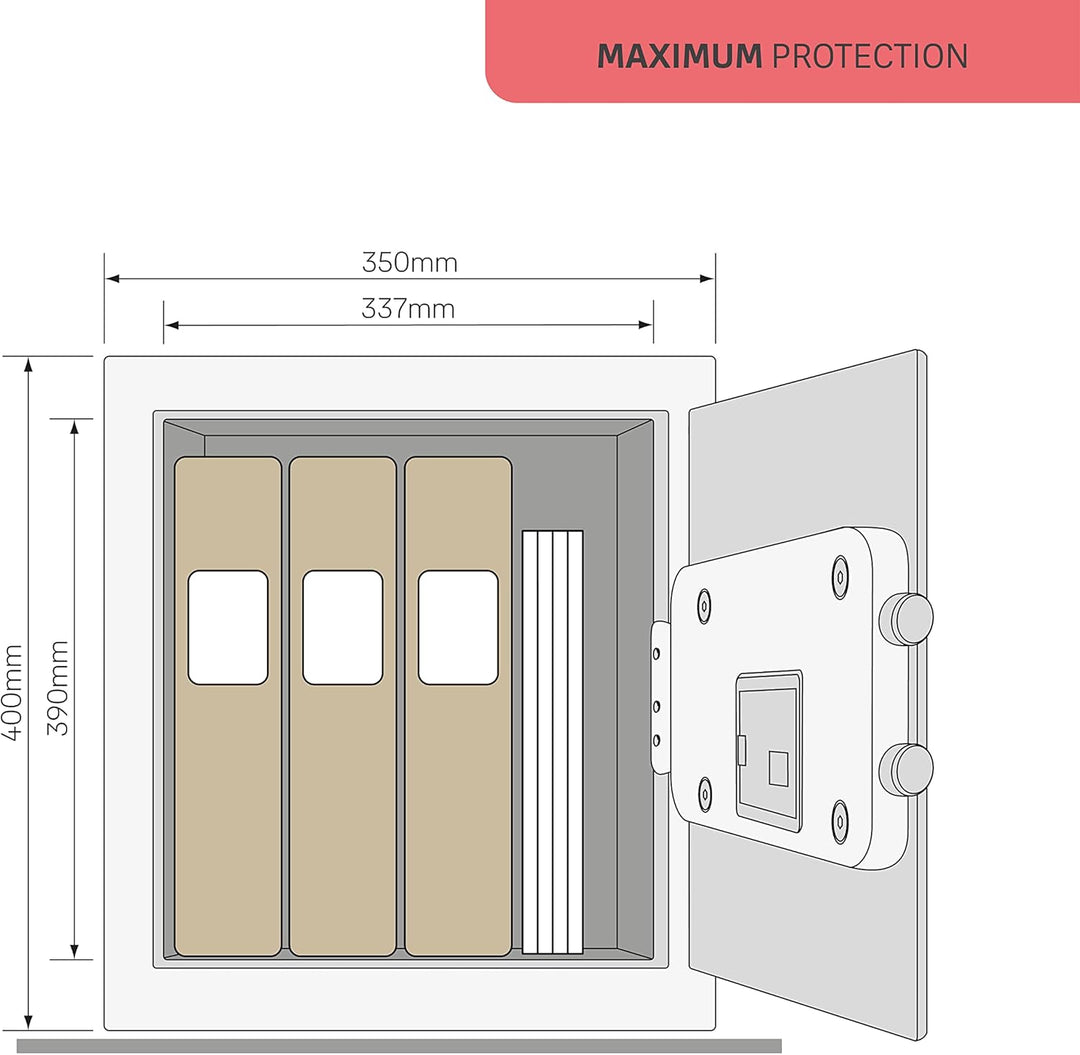 Yale - Motorisierter Tresor - Office - YSEM/400/EG1 - Maximale Sicherheit - Schwarz
