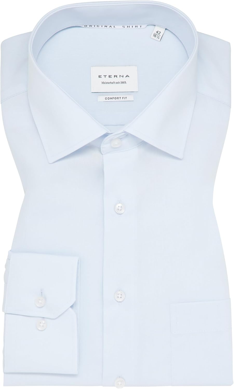 ETERNA Herren Original Shirt MODERN FIT Hellblau 41 Langarm, Hellblau 41 Langarm
