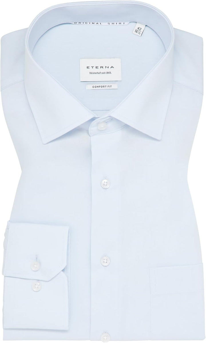ETERNA Herren Original Shirt MODERN FIT Hellblau 41 Langarm, Hellblau 41 Langarm