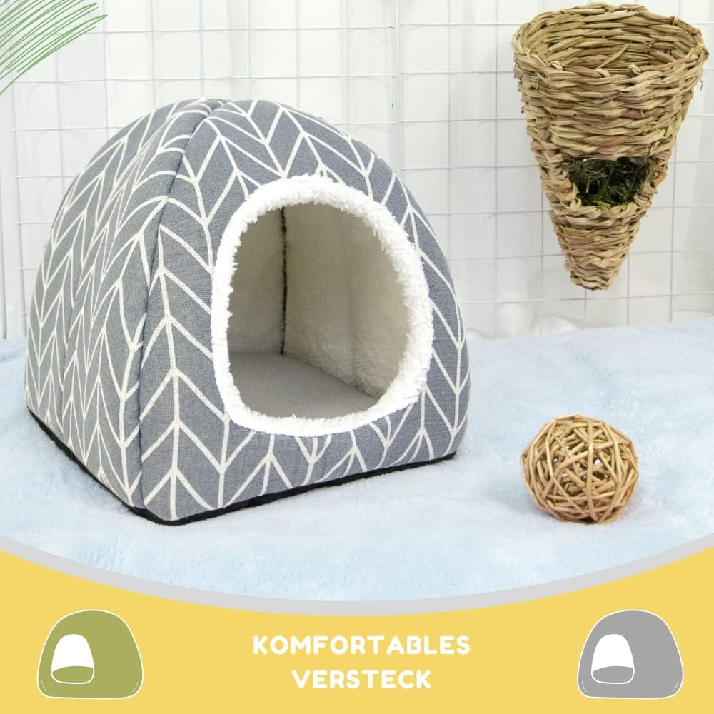 Dyrdekly Meerschweinchen Betthöhle Gemütliches Kaninchen Bett Warme Hamster Kuschelhöhle Haus Zubeho