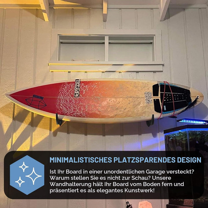 Hang 11 Surfbrett-Wandhalterung - Aufhänger für Surfboard Snowboard Longboard Wakeboard Kiteboard, s