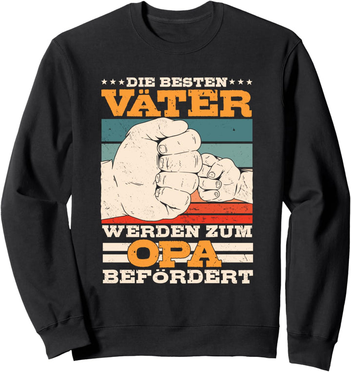 Zum Opa Befördert, Grossvater werden, Geschenk Mann, Retro Sweatshirt