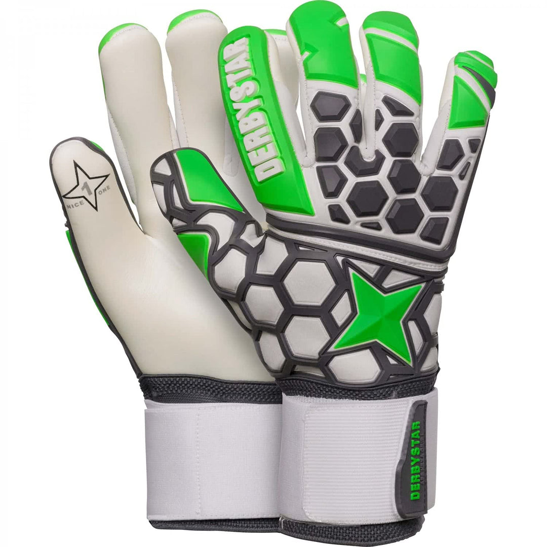 Derbystar Aps Hexagrip Pro Ii Handschuhe Unisex 12 gruen grau weiss, 12 gruen grau weiss