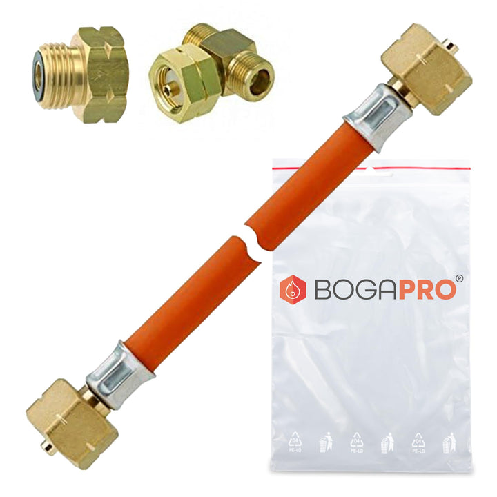 BOGAPRO Anti Vereisung Set - 2 Flaschen BBQ Adapter für mehr Reichweite inkl. Polybeutel