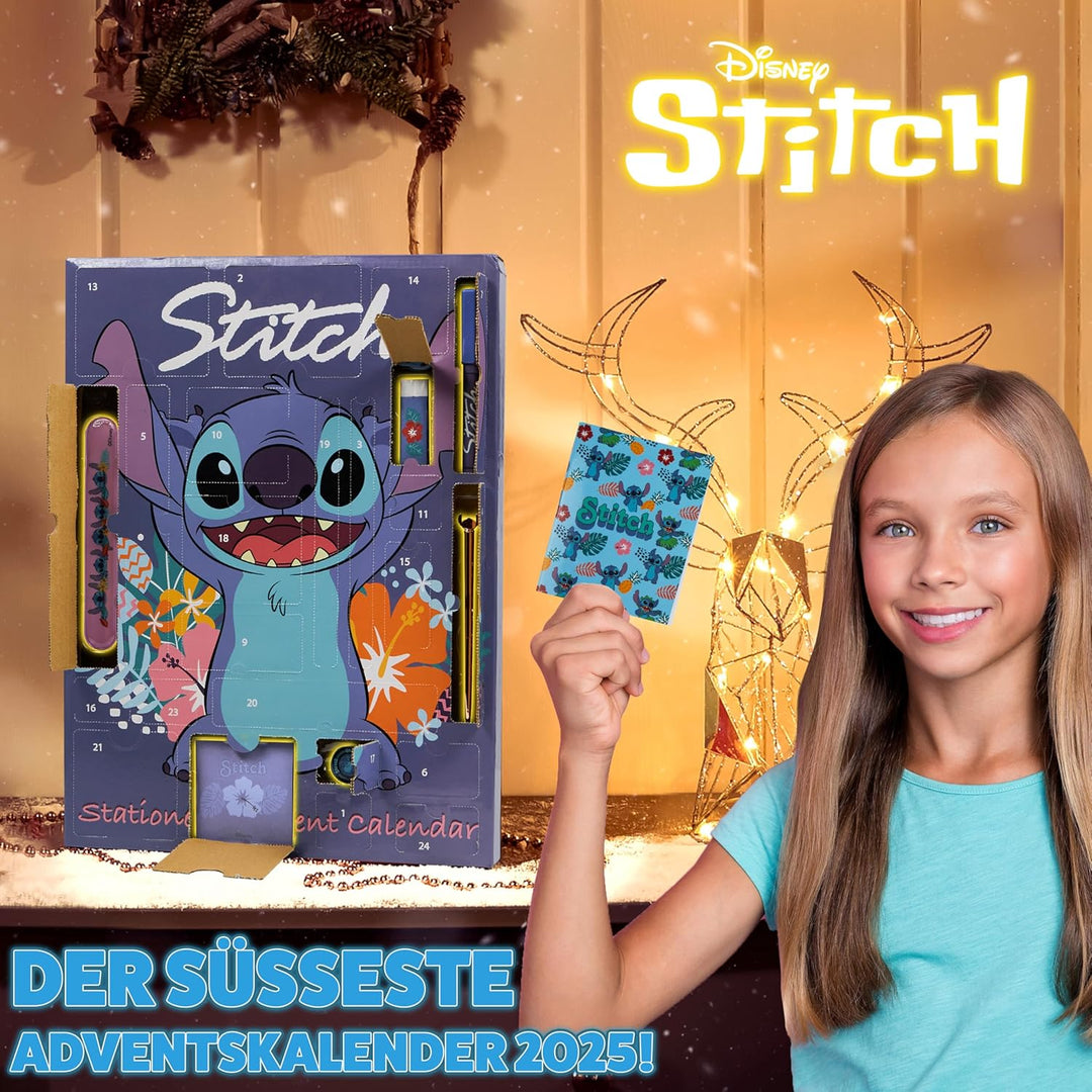 Disney Stitch Adventskalender 2023 Schreibwaren Lilo und Stitch Kinder: 24 Überraschungen mit Schrei