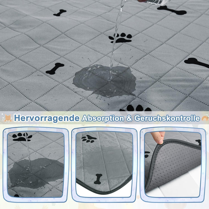 PICK FOR LIFE Saugfähige PIPI-Pads für Meerschweinchen, 2 Stück 90x120cm Waschbare PIPI-Pads für Kan
