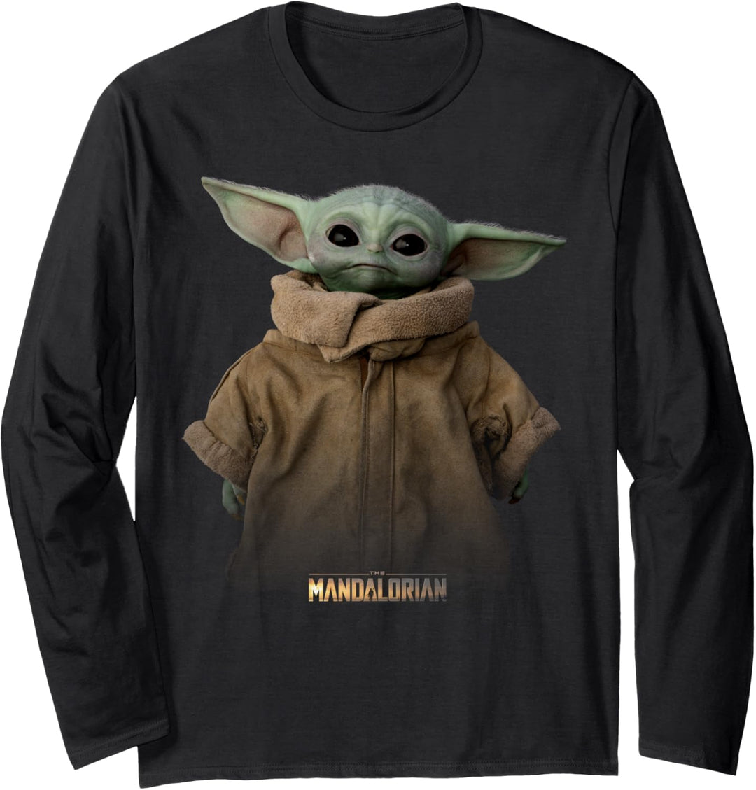 Star Wars Der Mandalorianer The Child Einfaches Porträt Langarmshirt