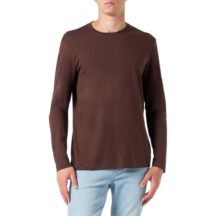 HUGO Herren T-Shirt XXL Dark Brown201, XXL Dark Brown201