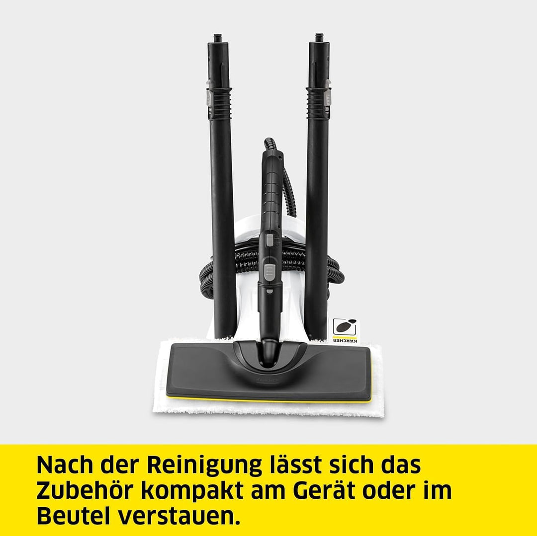 Kärcher Dampfreiniger SC 2 Deluxe, Flächenleistung: ca. 75m², Tank: 1 l, Dampfdruck: max. 3,2 bar, A