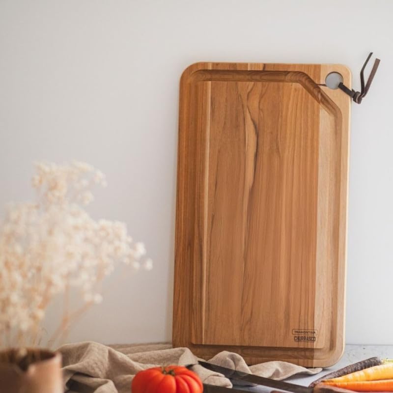 Tramontina Schneidebrett aus Teakholz, 49 x 28 cm, 13333/352, Braun, 49