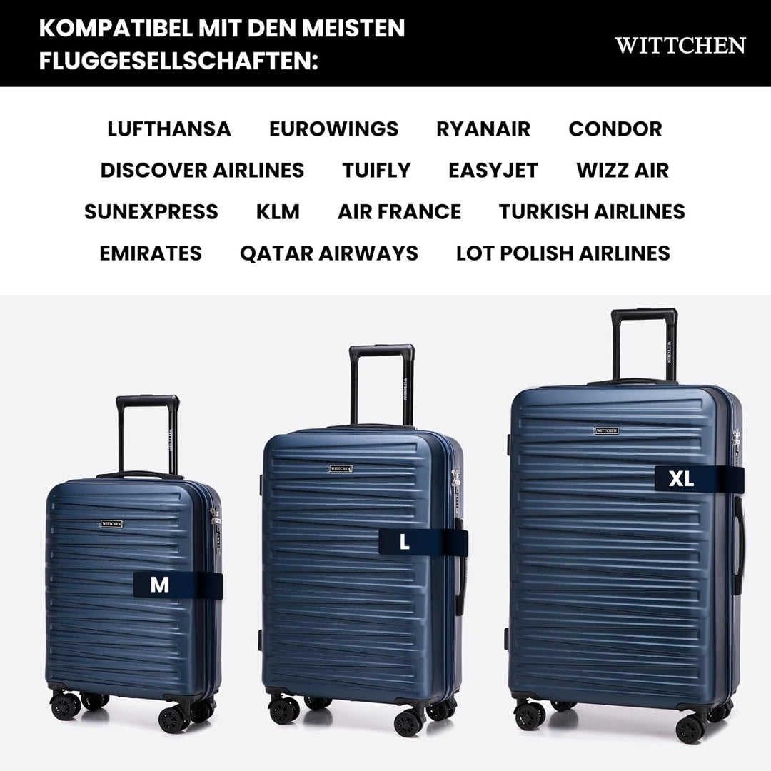 WITTCHEN Skyspeed Line Reisegepäck Grosser Koffer Hartschalenkoffer ABS Gross Rollkoffer Trolley Che