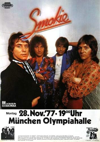 Smokie - Bright Light & Back Alleys, München 1977 » Konzertplakat/Premium Poster | Live Konzert Vera