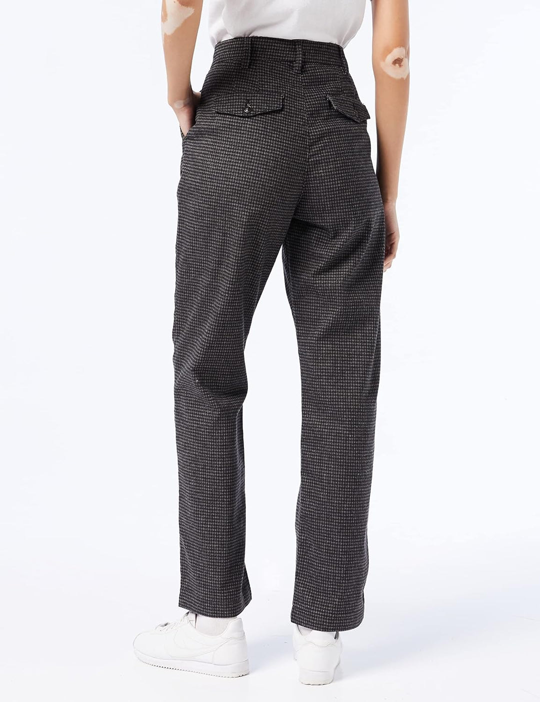 MUSTANG Damen Pleated Women Chino Jeans 26W / 30L Small Granddad Check 12334, 26W / 30L Small Grandd