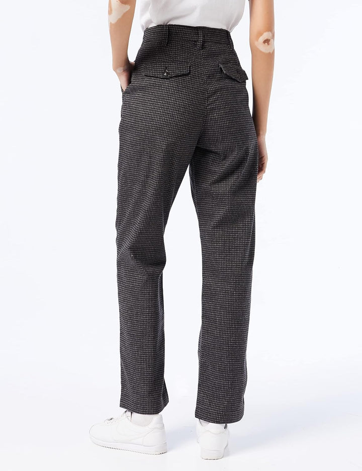MUSTANG Damen Pleated Women Chino Jeans 26W / 30L Small Granddad Check 12334, 26W / 30L Small Grandd