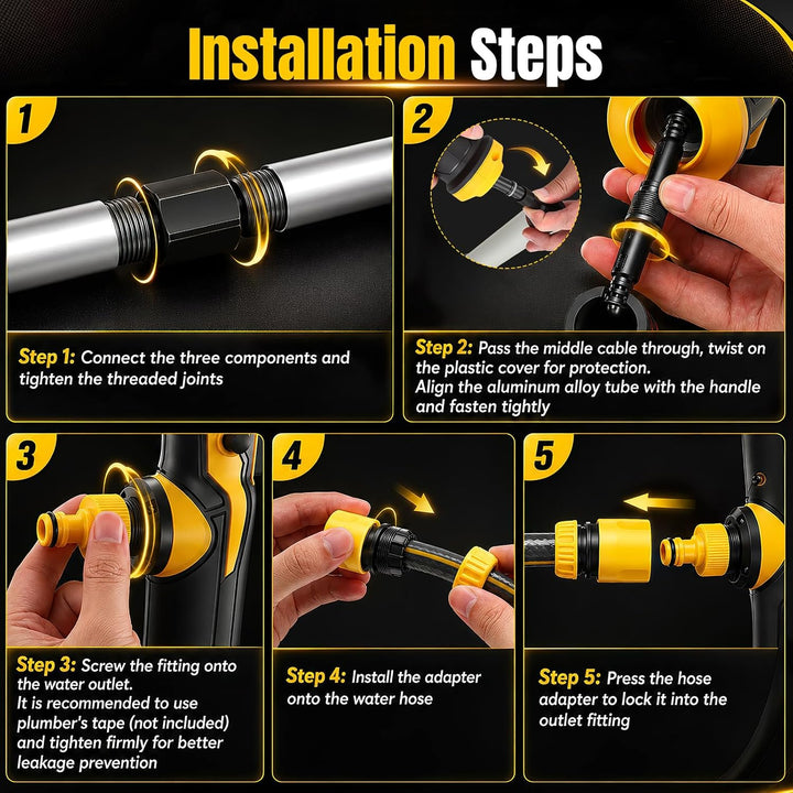Kabellose Stab-Wassertransferpumpe 3600 l/h für Dewalt 18V 20V Akku